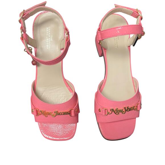 Marc Jacobs The Charm Sandal Pink Patent Leather Womens Size 35 / US 5 - Picture 3 of 10